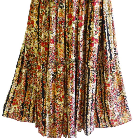 Free People Maxi Dress Tiered Braided Straps Criss Cross Back Attached Waist Tie - Picture 5 of 10